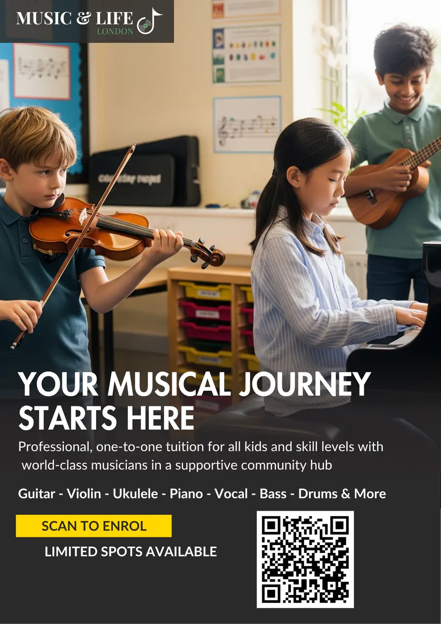 After: Music lessons poster